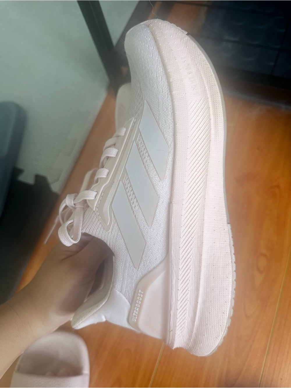 Adidas Ultra boost Pink Knit Running Shoes - Picture 2 of 4
